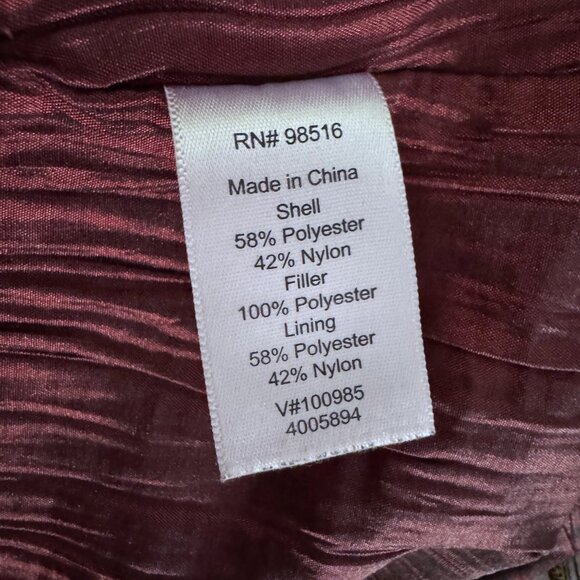 COLDWATER CREEK Red Black Puffer Puffy Vest Size L 14-16 - Picture 4 of 4